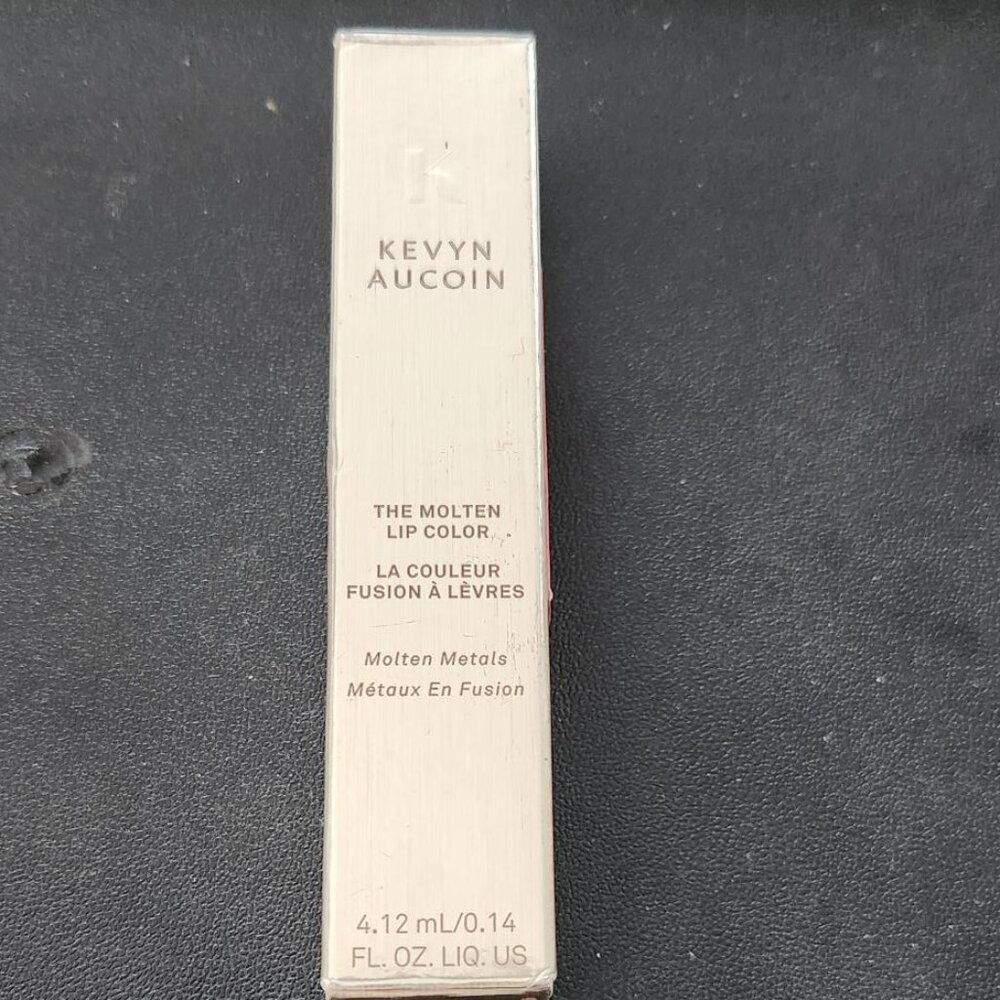 KEVYN AUCOIN The Molten Lip Color Molten Metals TITANIUM - 4.12mL/0.14oz - NIB